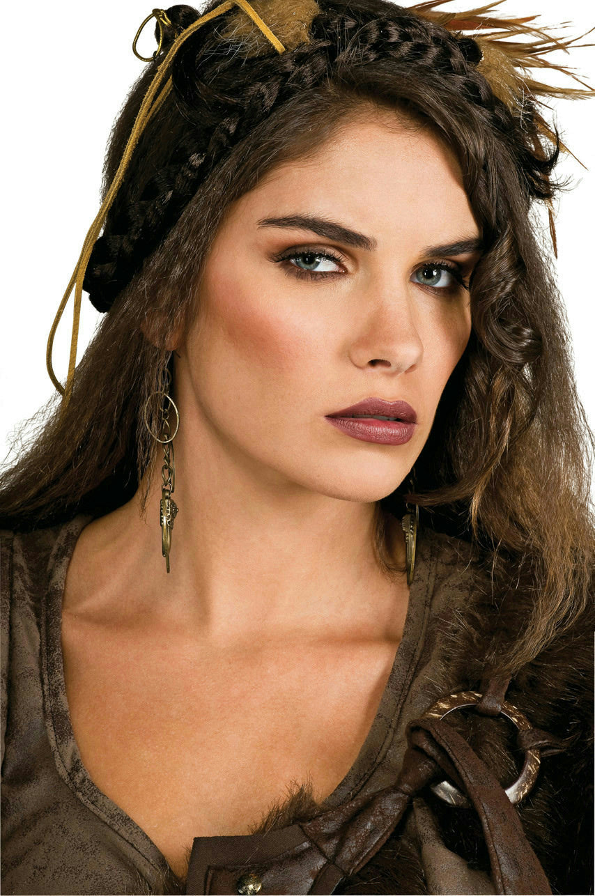 Caveman Woman Stone Age Barbarian Costume Earrings by HalloweenStore.com