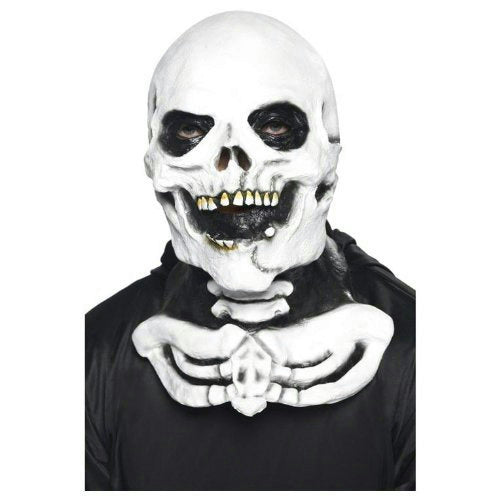 Skeleton Mask With Chest Piece by HalloweenStore.com