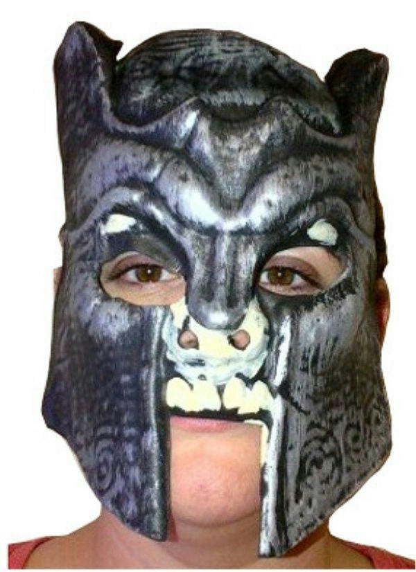 Horrorland Dark Knight Foam Chinless Face Mask with Elastic Strap by HalloweenStore.com