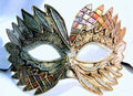 Orange Green Purple Gold Falcon Mardi Gras Eye Festive Party Mask by HalloweenStore.com