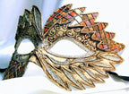 Orange Green Purple Gold Falcon Mardi Gras Eye Festive Party Mask by HalloweenStore.com