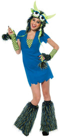 Yeti Blue Monster Sexy Adult Ladies Costume Dress and Headpiece Size Small by HalloweenStore.com