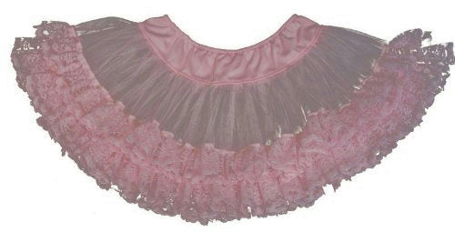 Cinema Secrets Pink Lace Trimmed Petticoat Standard up to Size 12 by HalloweenStore.com