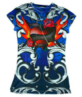 Girls Sacred Heart Juniors Sublimation Fashion Shirt Size Medium by HalloweenStore.com