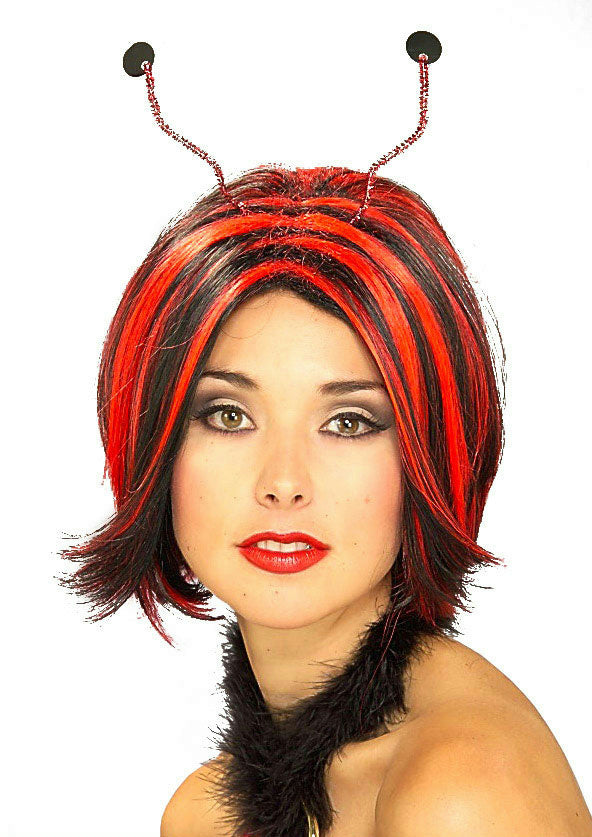 Luscious Red and Black Ladybug Lady Bug Wig by HalloweenStore.com