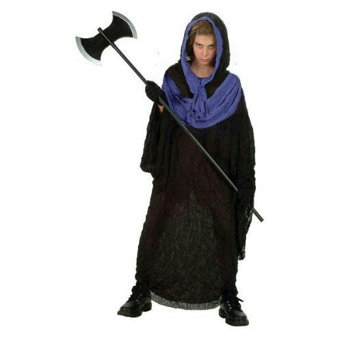 Boys Vengeance Horror Hooded Robe with Purple Collar Costume Small 4-6 by HalloweenStore.com
