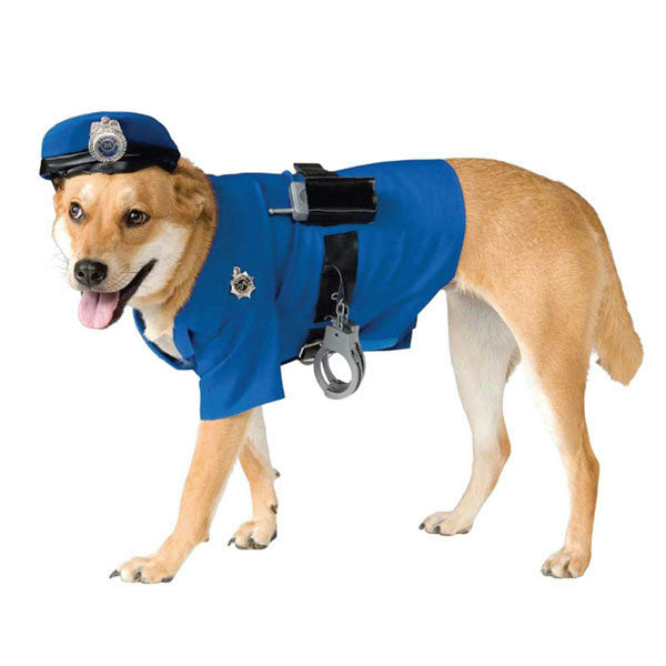 Police Officer Dog Pet Costume Size Small by HalloweenStore.com