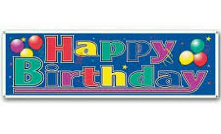 Happy Birthday Decoration Sign Birthday Party Banner. Size: 63" x 21" by HalloweenStore.com