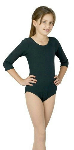 Child Black Leotard Bodysuit Size Medium by HalloweenStore.com