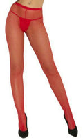 Elegant Moments Red Fishnet Pantyhose by HalloweenStore.com