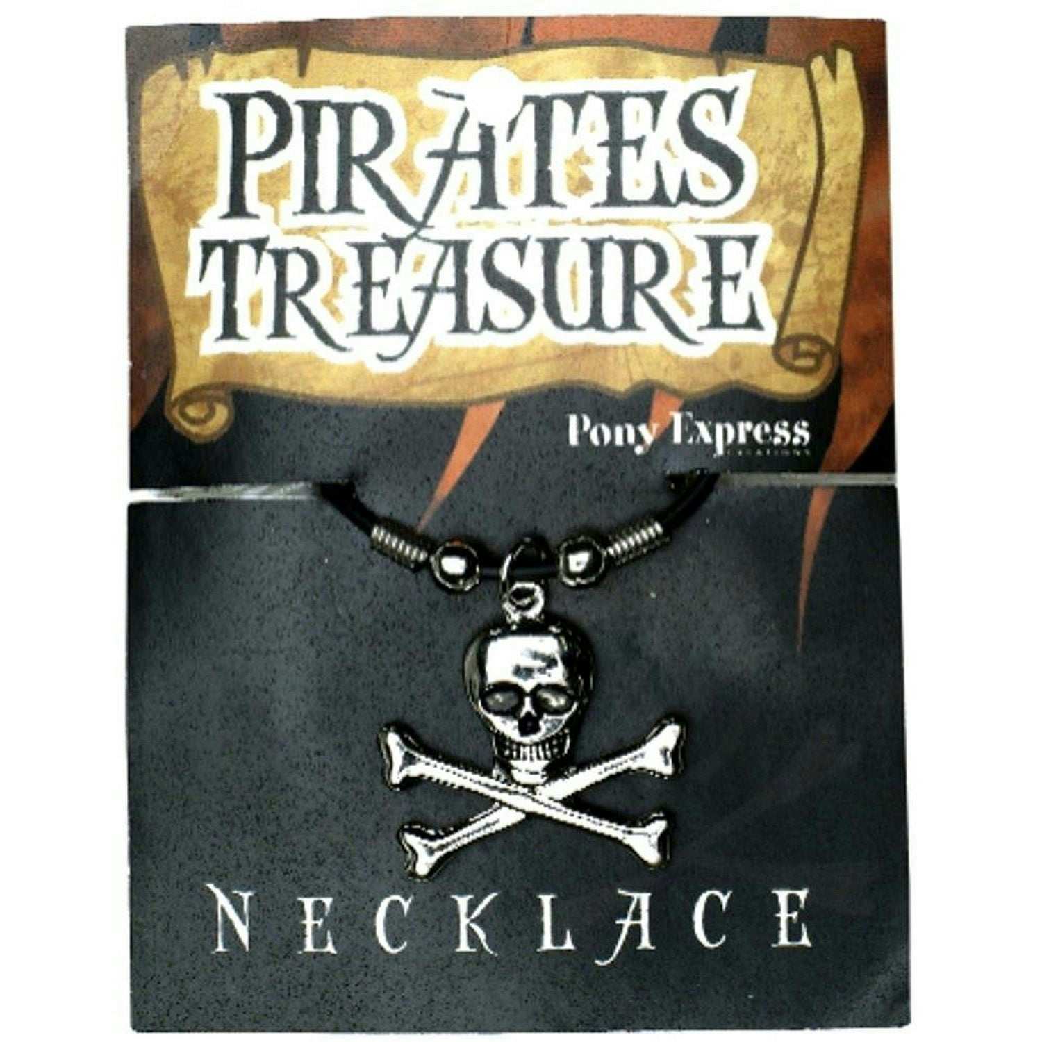 Pirates Treasure: Skull & Crossbone Necklace Accessory by HalloweenStore.com