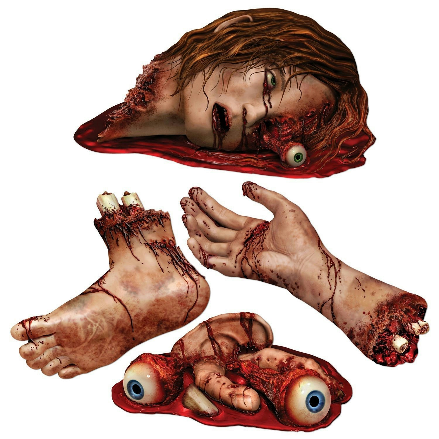 Body Part Cutouts Halloween Party Decor by HalloweenStore.com