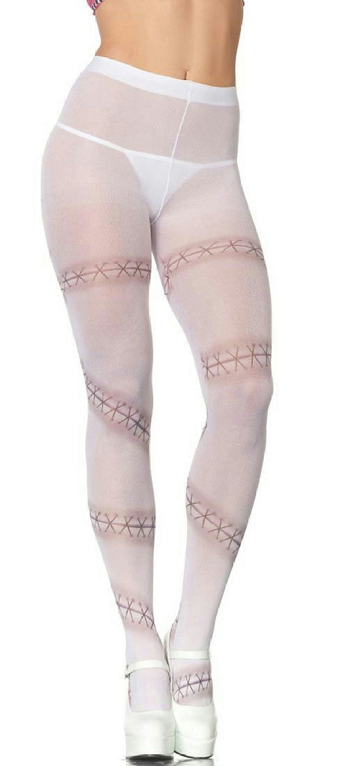 White Stitches Adult Pantyhose Party King by HalloweenStore.com