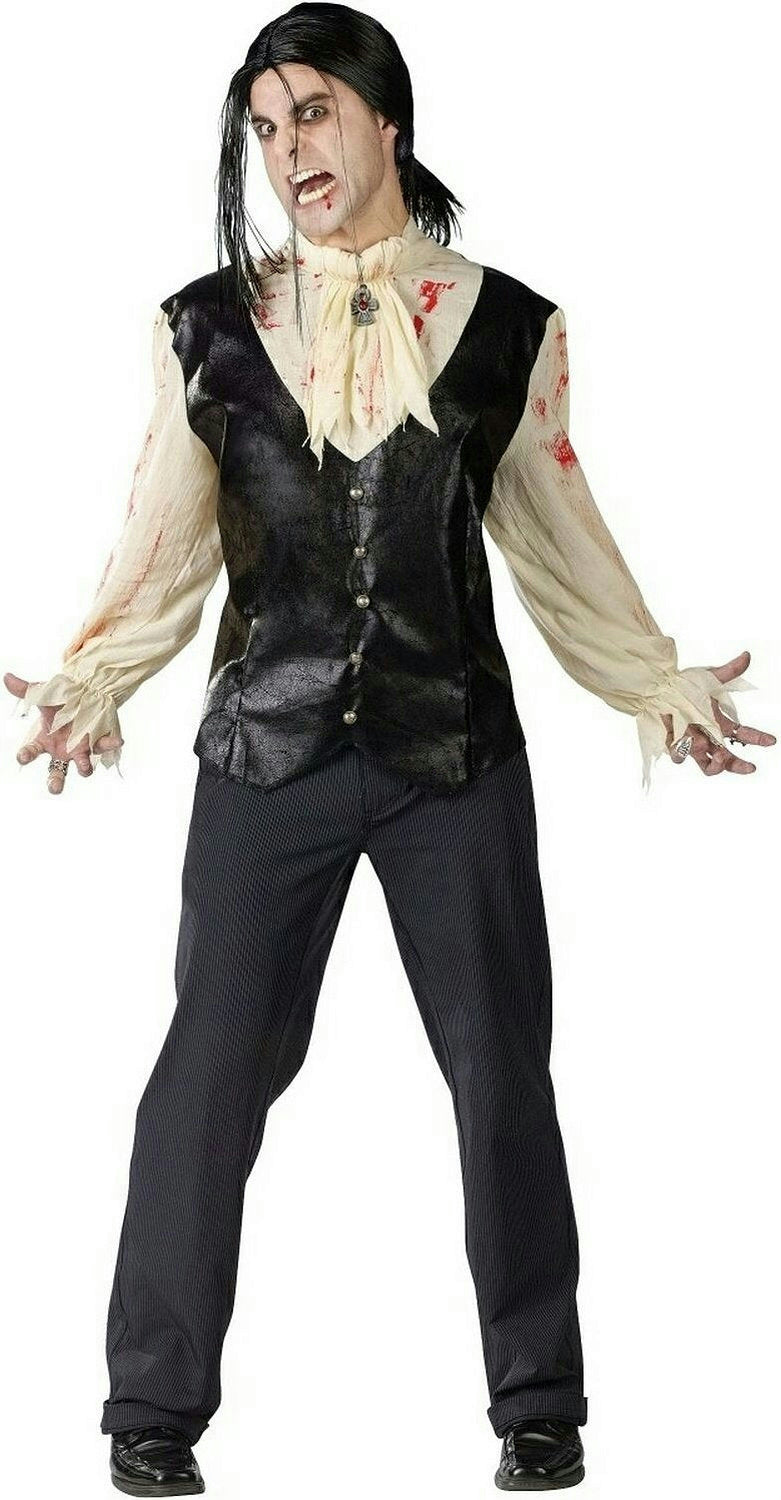 Bloody Vampire Adult Costume with Wig by HalloweenStore.com