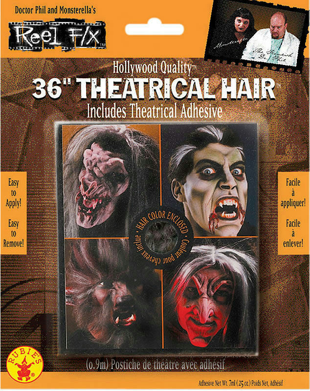Reel F/X 36'' Black Theatrical Crepe Hair by HalloweenStore.com