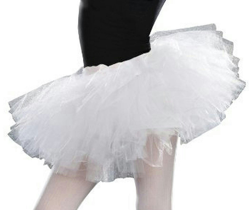 White Tulle Junior's S/M 5-7 Costume Tutu Petticoat by HalloweenStore.com