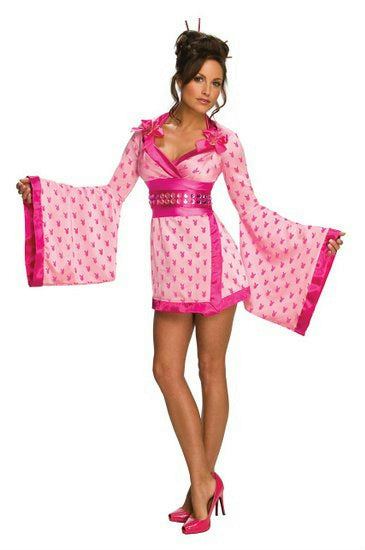 Secret Wishes Women's Sexy Playboy Pink Geisha Costume Medium by HalloweenStore.com