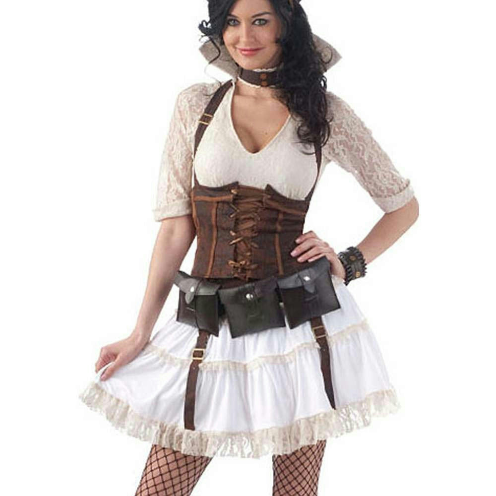 Brown Steampunk Utility Pouch Belt Costume Accessory by HalloweenStore.com