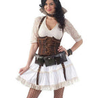 Brown Steampunk Utility Pouch Belt Costume Accessory by HalloweenStore.com