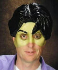 Man Semi Rigid Plastic Halloween Half Face Mask by HalloweenStore.com