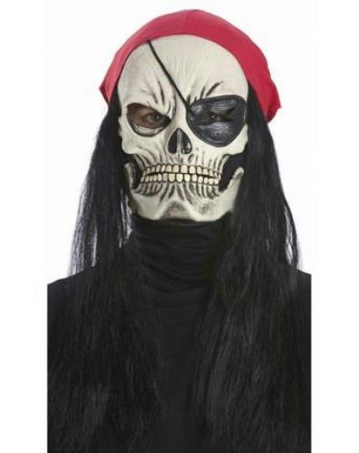 Deluxe Jolly Roger Evil Pirate Skull Skeleton Mask by HalloweenStore.com