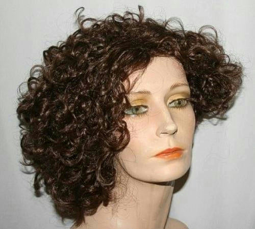 Glamour Shot Girl Harlow 1930's Curly Brown Wig by HalloweenStore.com