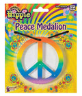 Rainbow Peace Medallion Necklace Hippie Costume Accessory by HalloweenStore.com
