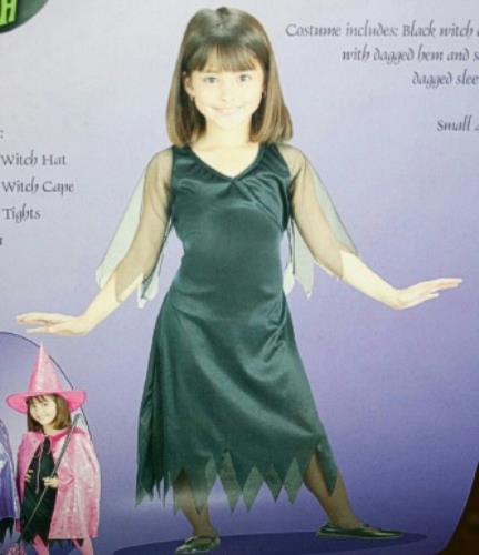 Black Witch Dress Child Costume Size Medium 8-10 by HalloweenStore.com