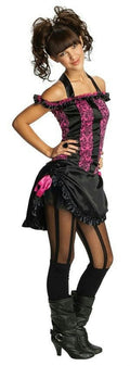 Rubies Costume Co Pink and Black Saloon Girl Tween Costume Size Teen Medium 2-6 by HalloweenStore.com