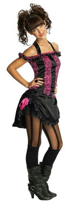 Rubies Costume Co Pink and Black Saloon Girl Tween Costume Size Teen Medium 2-6 by HalloweenStore.com