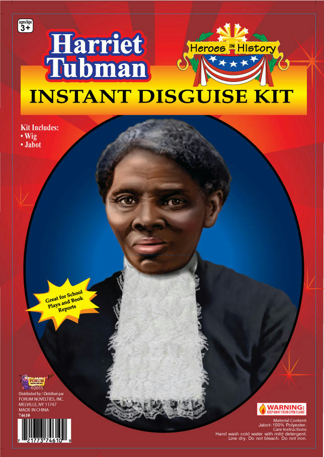 Heroes in History Harriet Tubman Instant Disguise Wig and Jabot Costume Kit by HalloweenStore.com