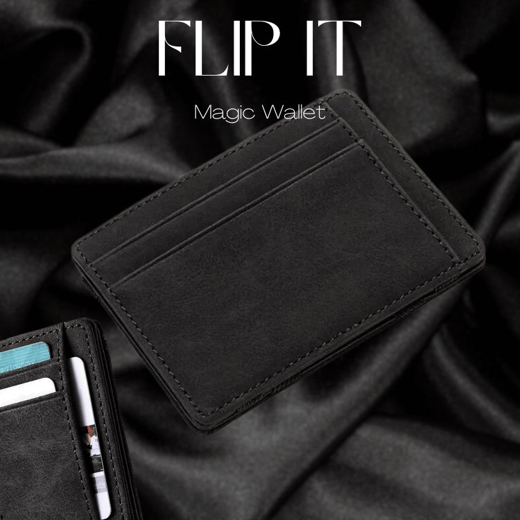 PU Creative Magic Wallet Flip Card Holder Men's Lady's Wallet Zipper Coin Purse Short by My Store