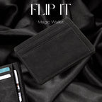 PU Creative Magic Wallet Flip Card Holder Men's Lady's Wallet Zipper Coin Purse Short by My Store