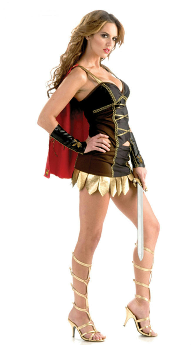 Delicious Women's Sexy Playboy Roman Warrior Bunny Costume S/M by HalloweenStore.com
