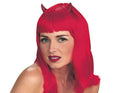 Devilicious Sexy Red Devil Wig with Horns by HalloweenStore.com