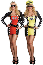 Women's Drive Me Crazy Sexy Taxi Driver Racecar 2-IN-1 Adult Costume Size XL by HalloweenStore.com