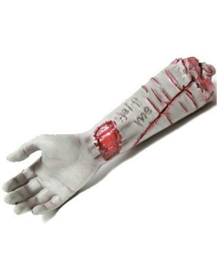 Help Me Cutter Arm Mutilated Severed Limb Halloween Horror Prop by HalloweenStore.com