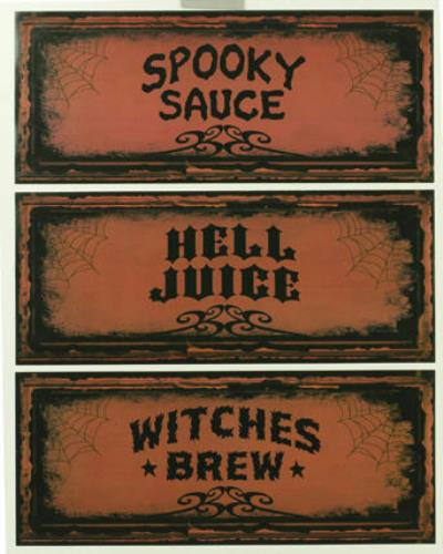 2 Liter Soda Bottle Halloween Party Decoration Coke Name Labels by HalloweenStore.com