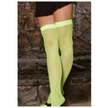 Elegant Moments Neon Green Fishnet Thigh Hi Highs by HalloweenStore.com