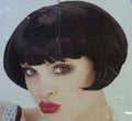 1920's Short Black Flapper Costume Wig with Bangs by HalloweenStore.com