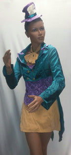 Women's Deluxe Tea Party Hostess Mad Hatter Female Adult Sexy Costume Medium by HalloweenStore.com