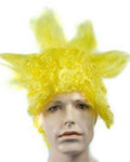 Lacey Yellow Economy Bart Simpson Curly Spiky Costume Wig by HalloweenStore.com