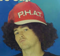 PHAT Afro Cap with Attached Brown Afro Wig by HalloweenStore.com