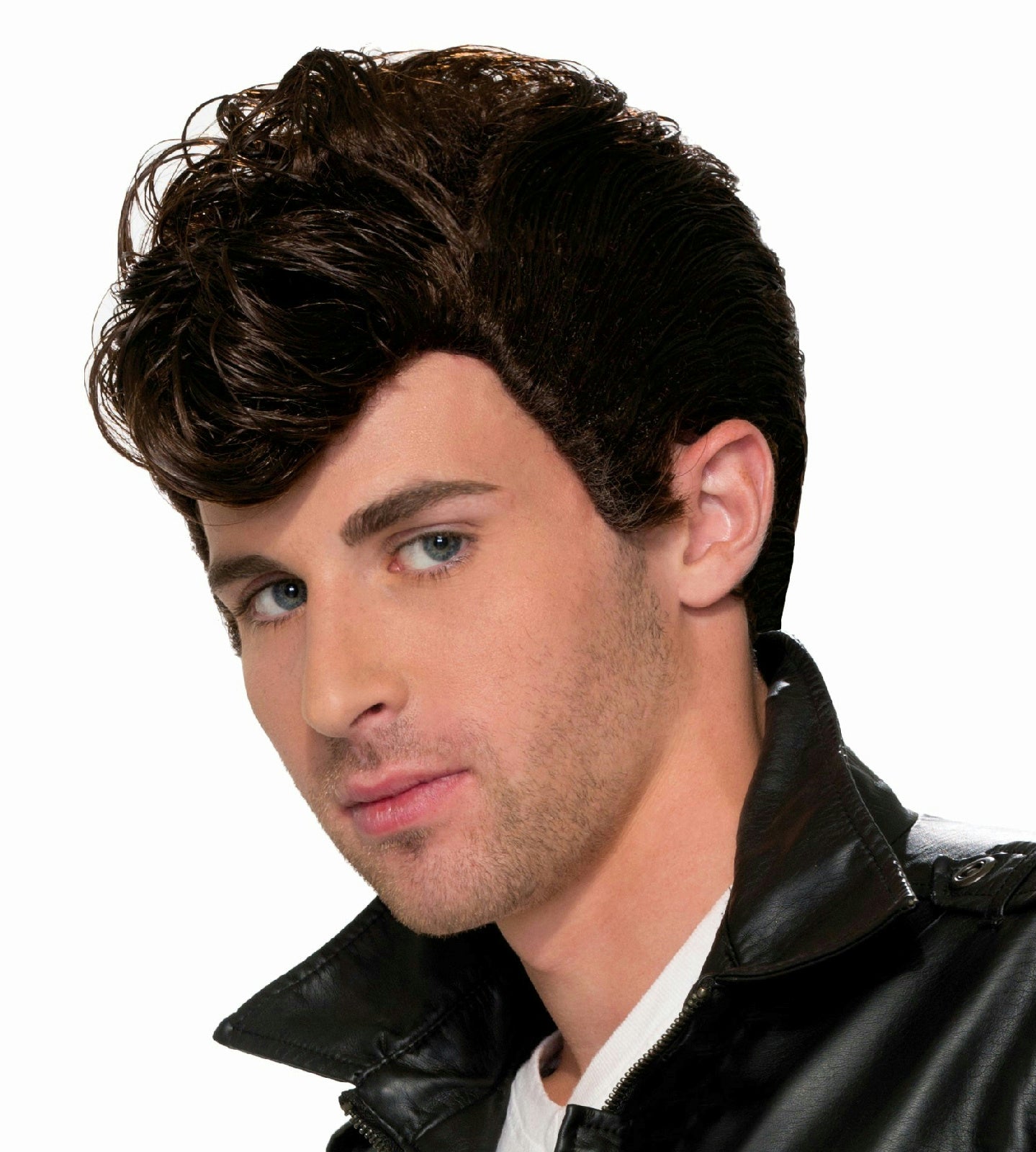 Brown 50's Greaser Mens Costume Wig by HalloweenStore.com