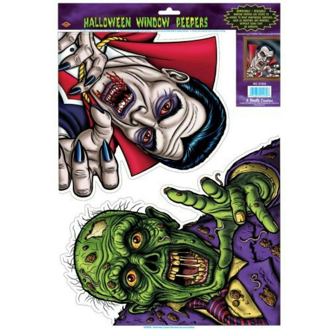 Ghoul Peeper Halloween Window Clings Peepers by HalloweenStore.com