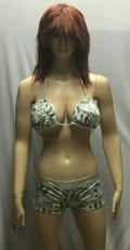 Dreamgirl Women's Sexy Reversible I Love Money Print Bra Short Set Size Large by HalloweenStore.com