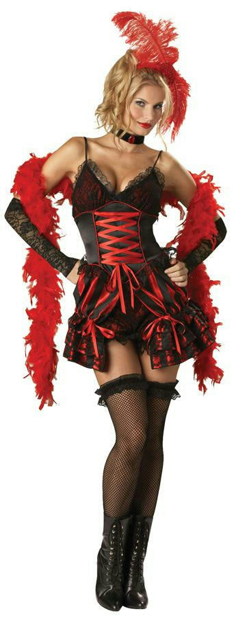Womens Sexy Dance Hall Darlin Deluxe Burlesque Adult Saloon Girl Costume Small by HalloweenStore.com