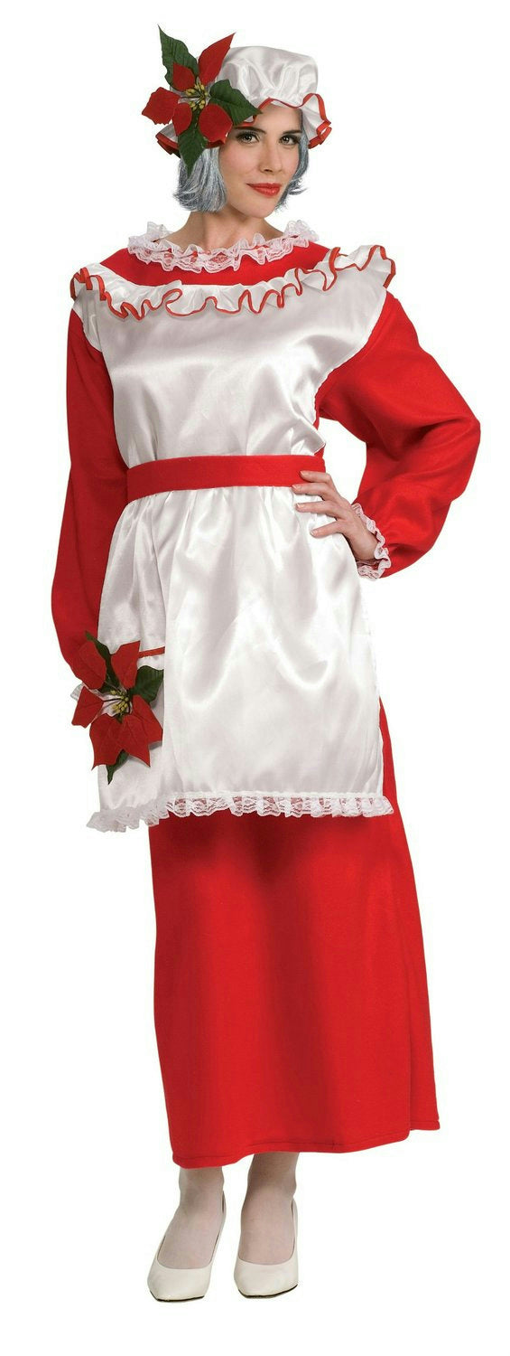 Mrs. Poinsettia Santa Claus Adult Christmas Costume Size Large 14-16 by HalloweenStore.com
