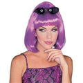 Purple Shoulder Length Bouffant Style Starlet Fashion Wig with Bangs by HalloweenStore.com