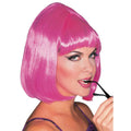 Pink Shoulder Length Bouffant Style Starlet Fashion Wig with Bangs by HalloweenStore.com